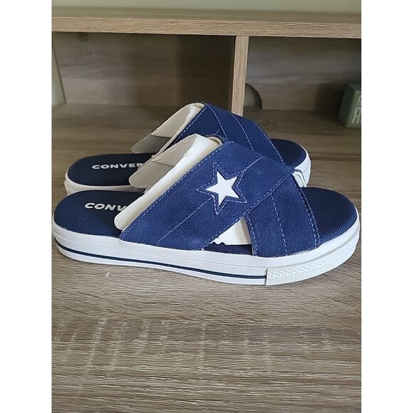 Converse Women's One Star Slip-On Sandals Shoes Navy/Egret/White Size 8 - Picture 8 of 12